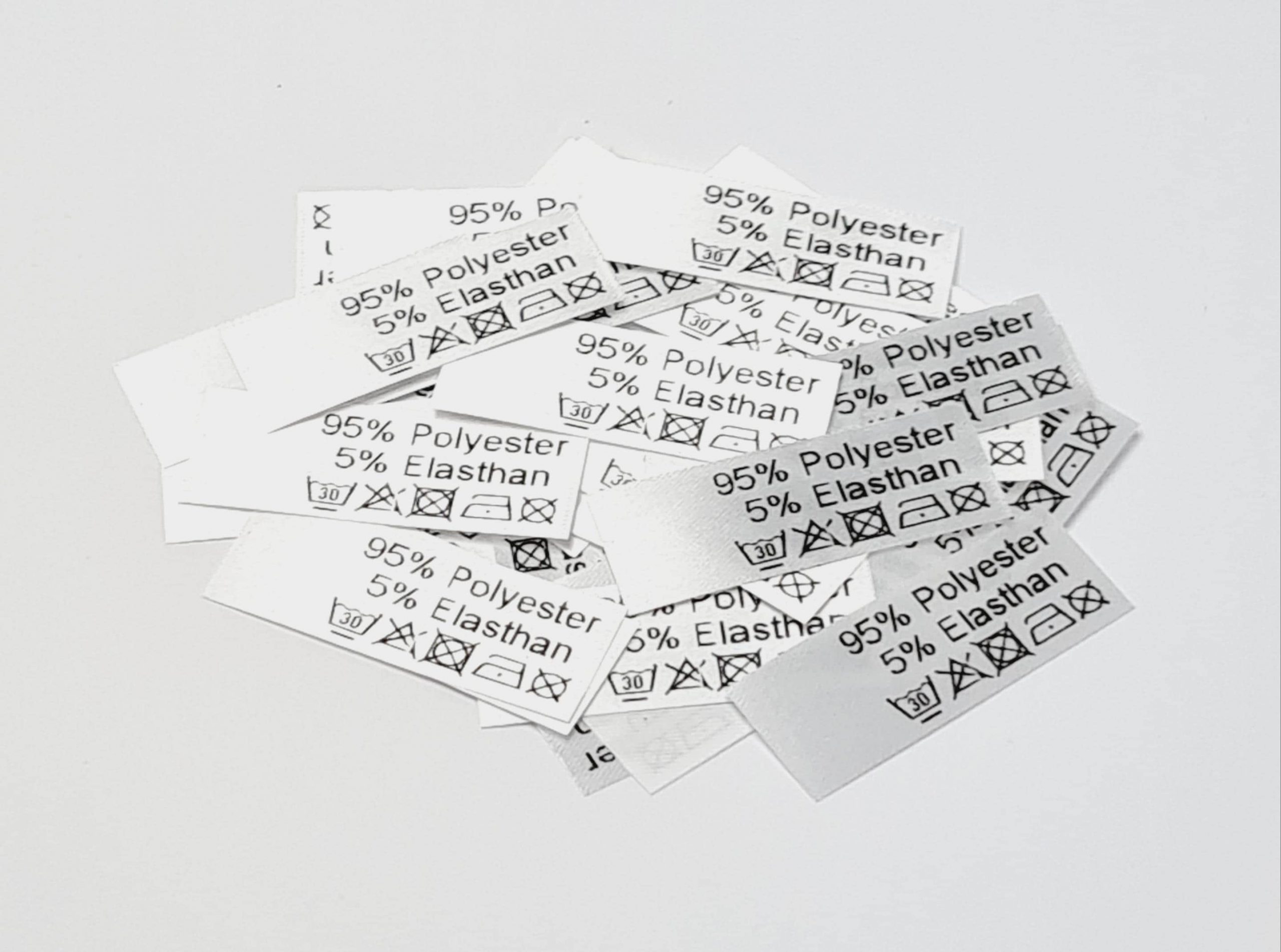 50 St. Textiletiketten 95% Polyester 5 Elasthan