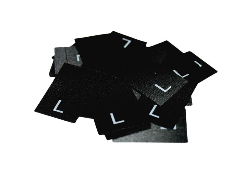 25 St. Textiletiketten Größe L