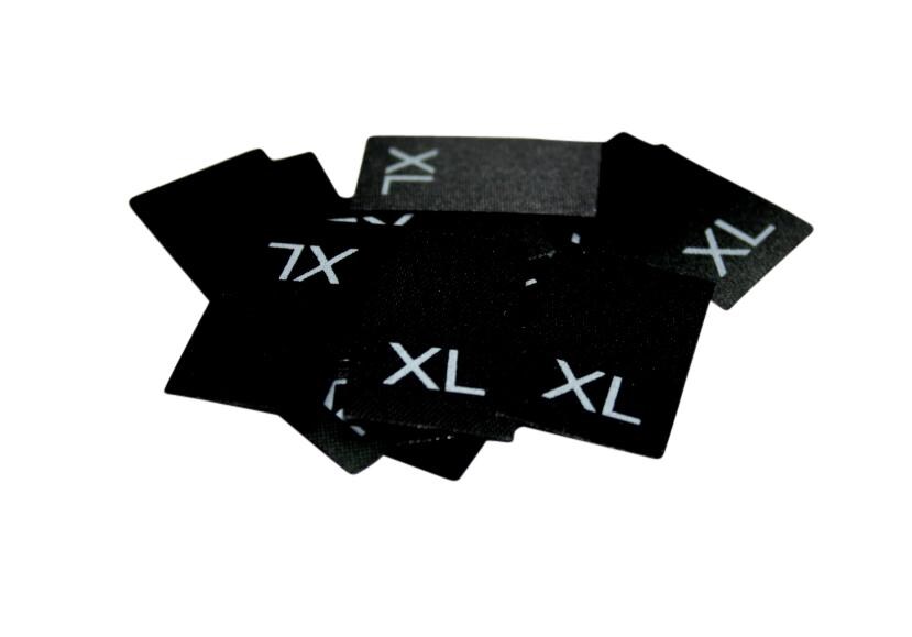 25 St. Textiletiketten Größe XL