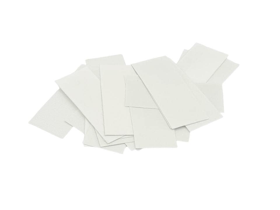 25 St. Textiletiketten ohne Aufdruck (Blanko) ecru fabend 20x50mm