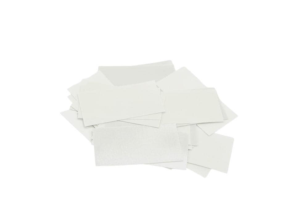 25 St. Textiletiketten ohne Aufdruck (Blanko) ecru fabend 25x50mm