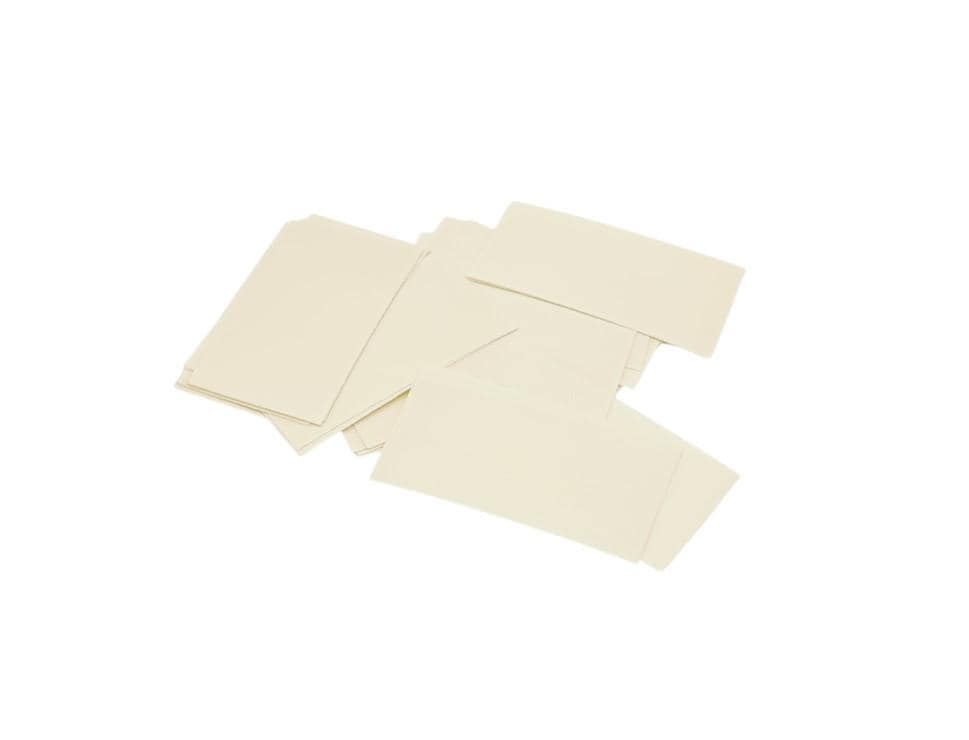 25 St. Textiletiketten ohne Aufdruck (Blanko) beige fabend 25x45mm