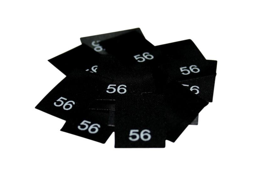 25 St. Textiletiketten Größe 56