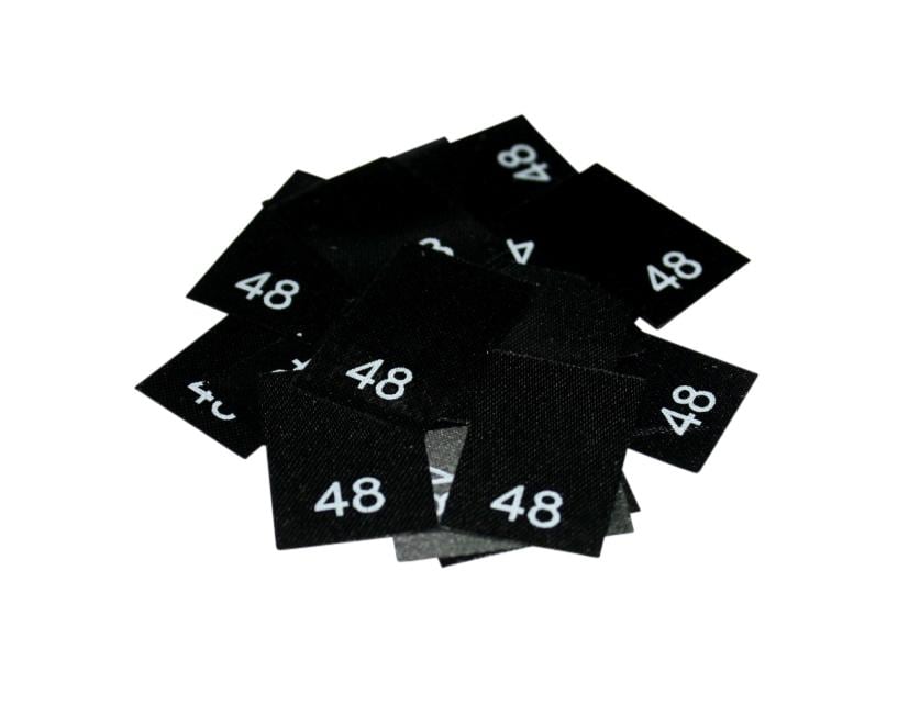25 St. Textiletiketten Größe 48