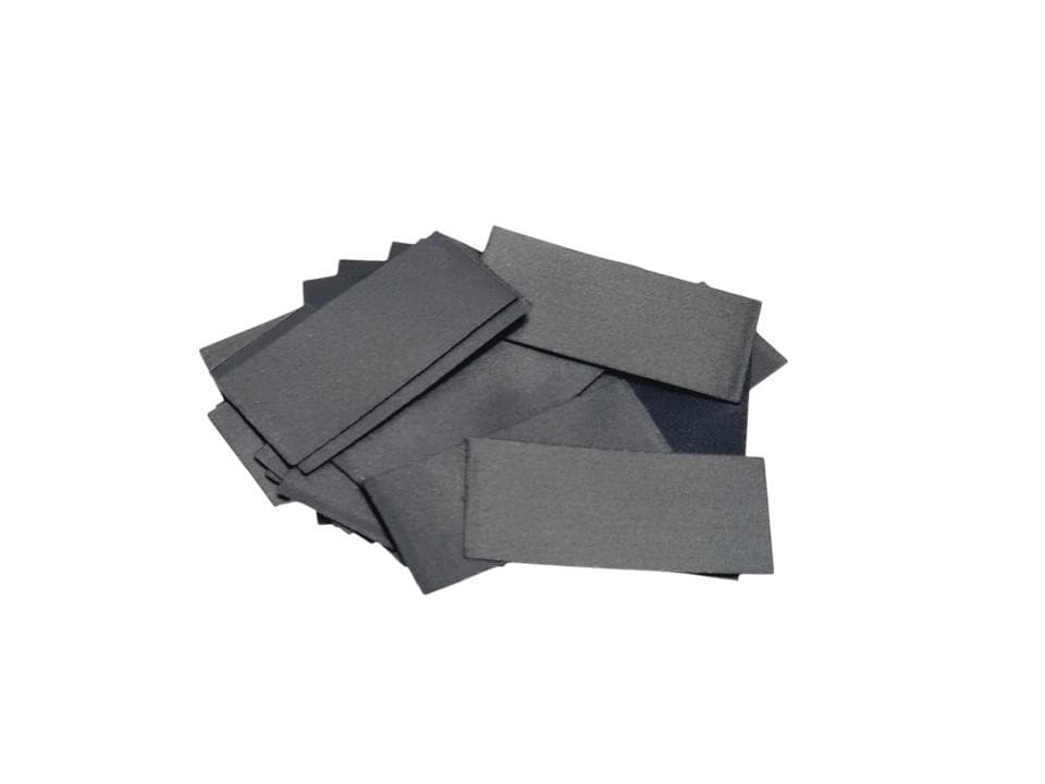 25 St. Textiletiketten ohne Aufdruck (Blanko) schwarz