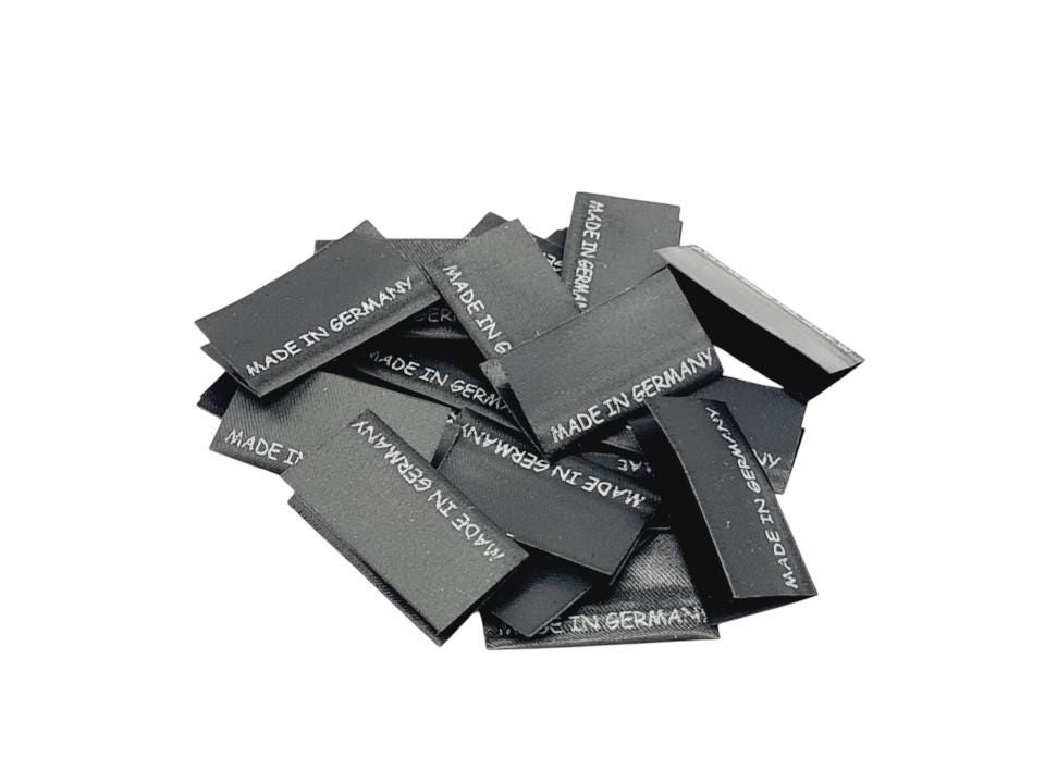 20 St. Textiletiketten Made in Germany -  schwarz