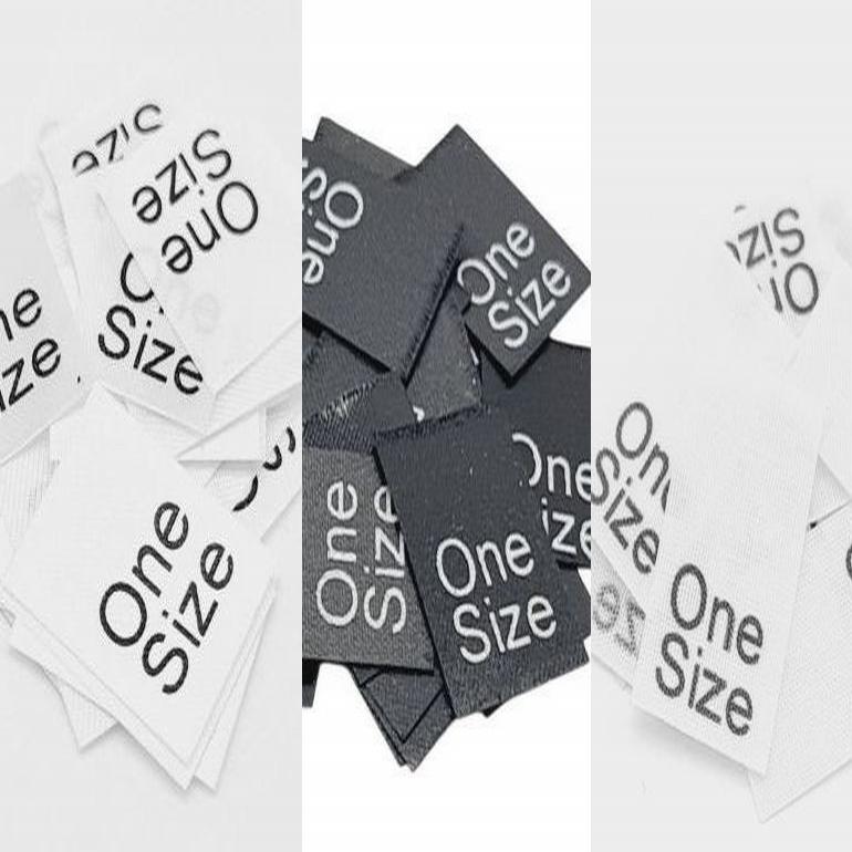 One-Size Label in 3 verschiedenen Materialien zur Auswahl
